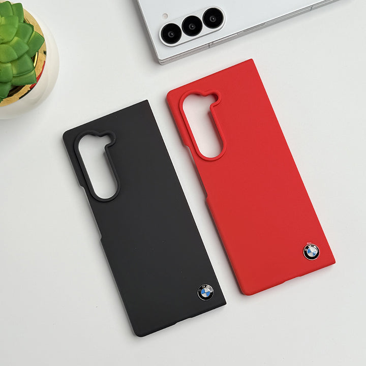 Samsung Galaxy Z Fold 6 BMW Sports Car Logo Liquid Silicone Case Cover