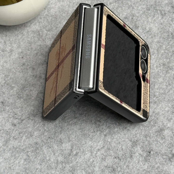 Samsung Galaxy Z Flip 6 Luxury BRY PU Leather Case Cover