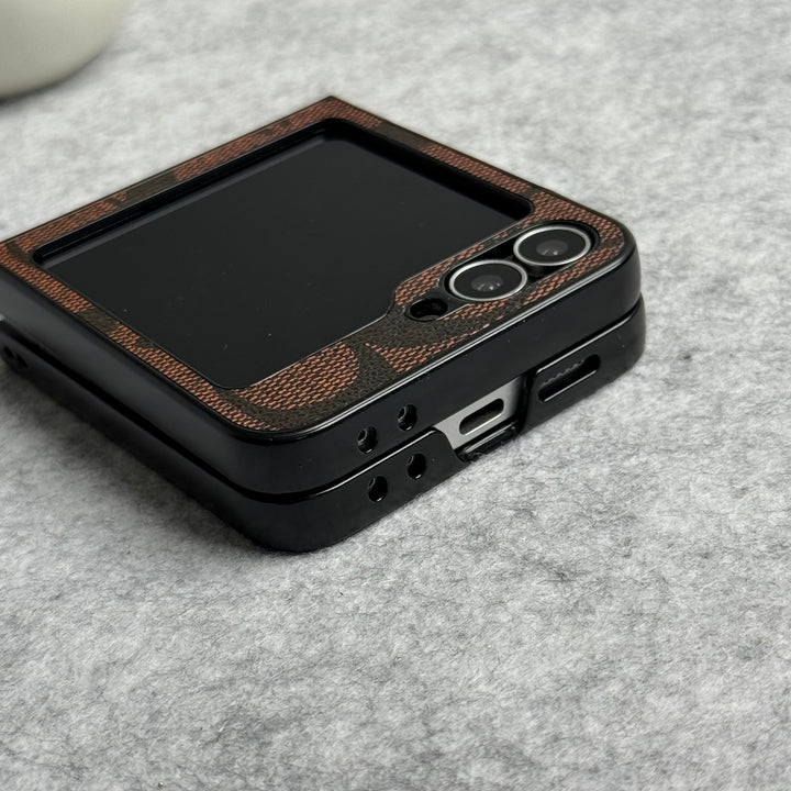 Samsung Galaxy Z Flip 6 Luxury CC Brand PU Leather Design Case Cover