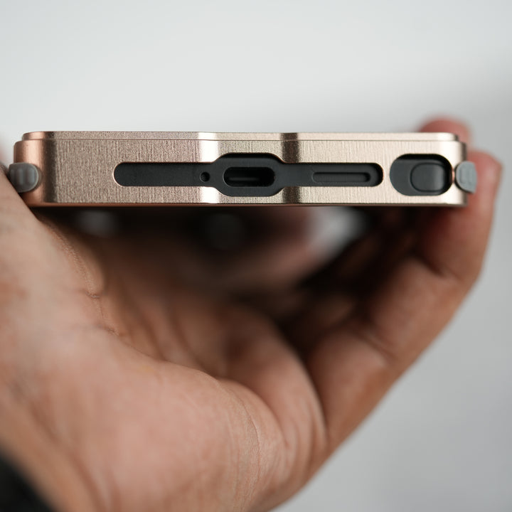 Samsung Galaxy Ultra Series Kevlar Fiber Texture Frameless Metal Kickstand Case