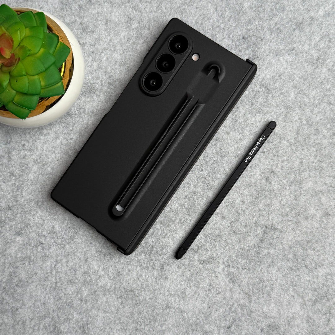 Samsung Galaxy Z Fold 6 Metal S-Pen front Glass Protection Hinge Case Folding Cover