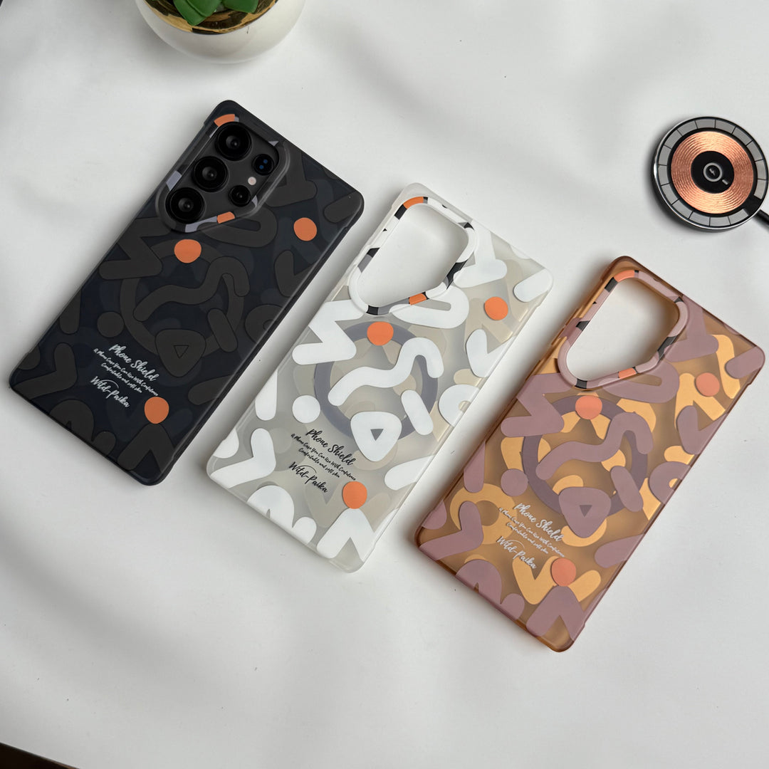 Samsung Galaxy S25 Ultra Geometric Graffiti Shockproof MagSafe Case Cover