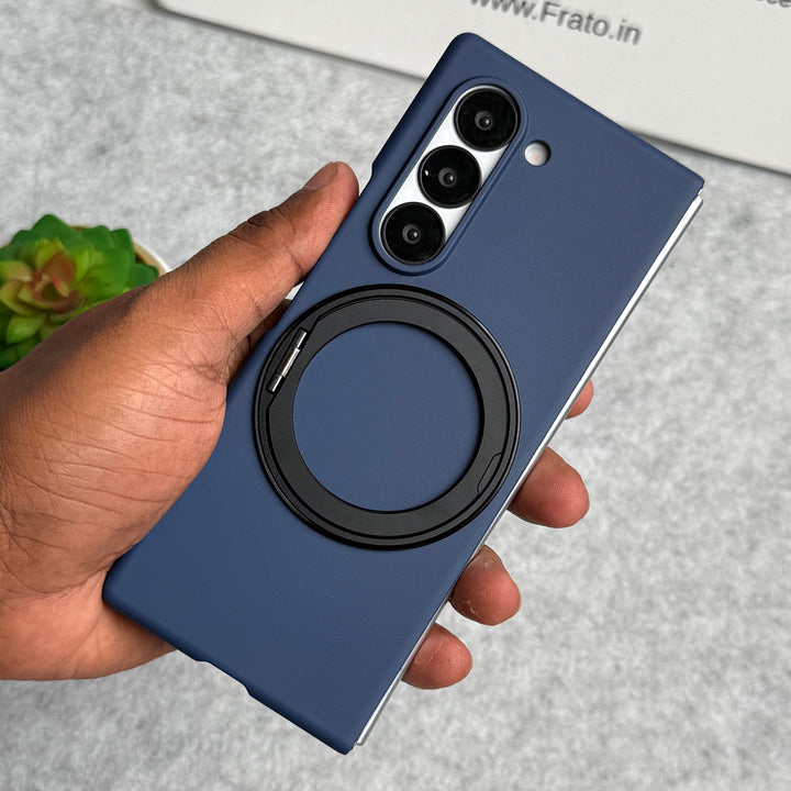 Samsung Galaxy Z Fold 6 Rotating Bracket Stand Front Glass Protection Case