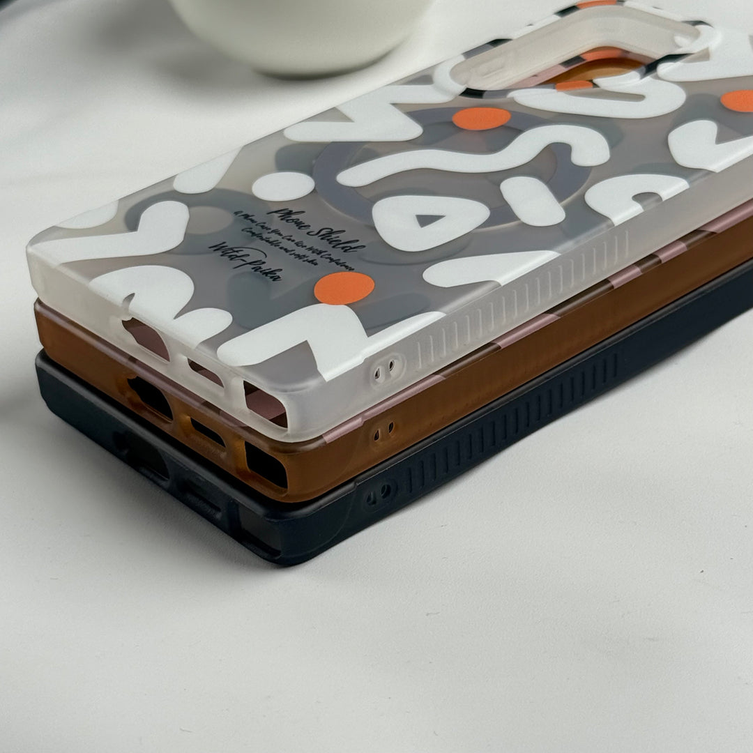 Samsung Galaxy S25 Ultra Geometric Graffiti Shockproof MagSafe Case Cover