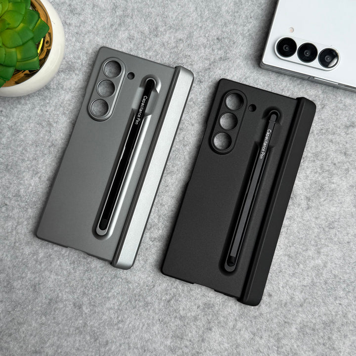 Samsung Galaxy Z Fold 6 Metal S-Pen front Glass Protection Hinge Case Folding Cover