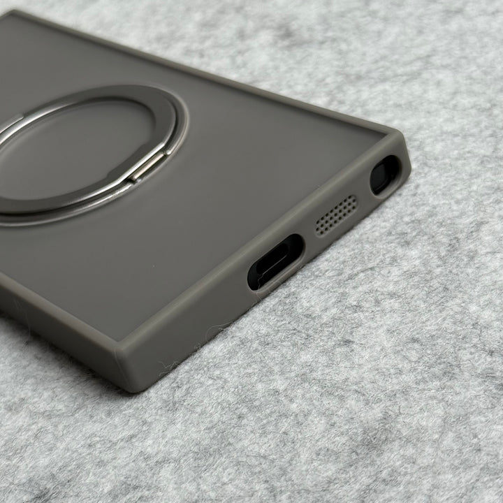Samsung Galaxy S24 Ultra Smoke Cover With Metal Stand and Metal Camera Bump MagSafe