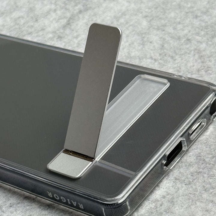Samsung Galaxy S25 Ultra Premium Transparent Bottom Metal Stand Case Cover