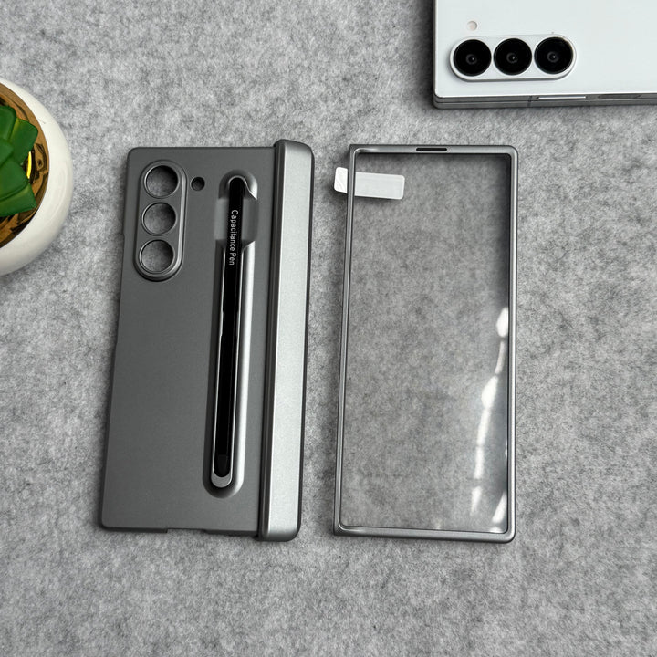 Samsung Galaxy Z Fold 6 Metal S-Pen front Glass Protection Hinge Case Folding Cover