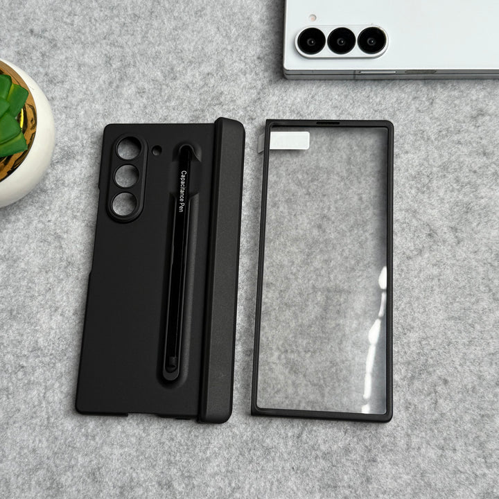 Samsung Galaxy Z Fold 6 Metal S-Pen front Glass Protection Hinge Case Folding Cover