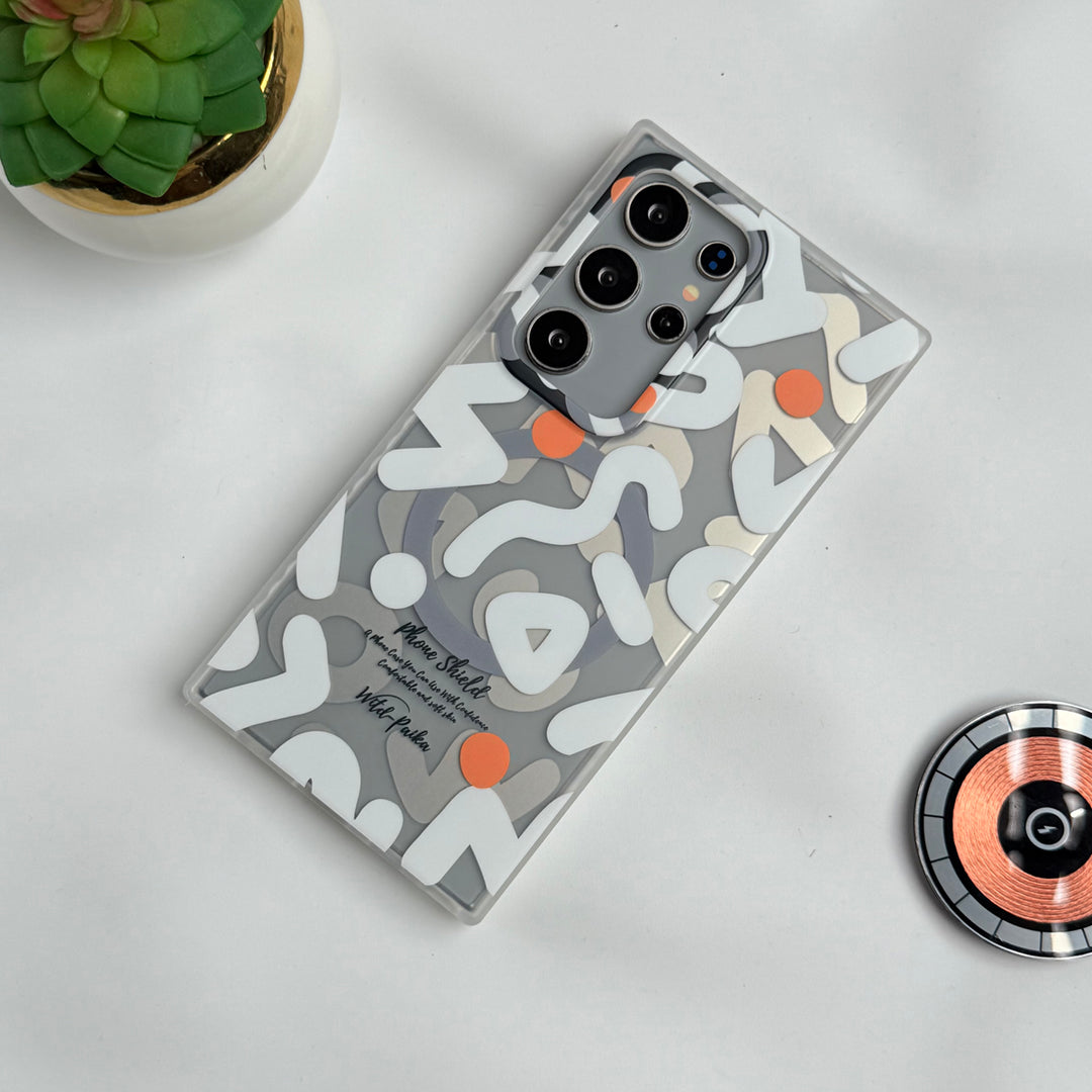 Samsung Galaxy S24 Ultra Geometric Graffiti Shockproof MagSafe Case Cover