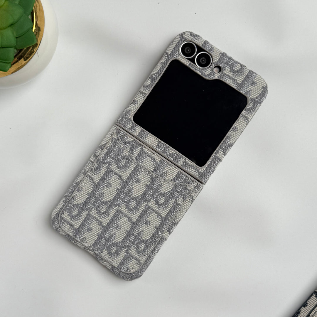 Samsung Galaxy Z Flip 6 luxury Brand CD Card Holder Case Cover
