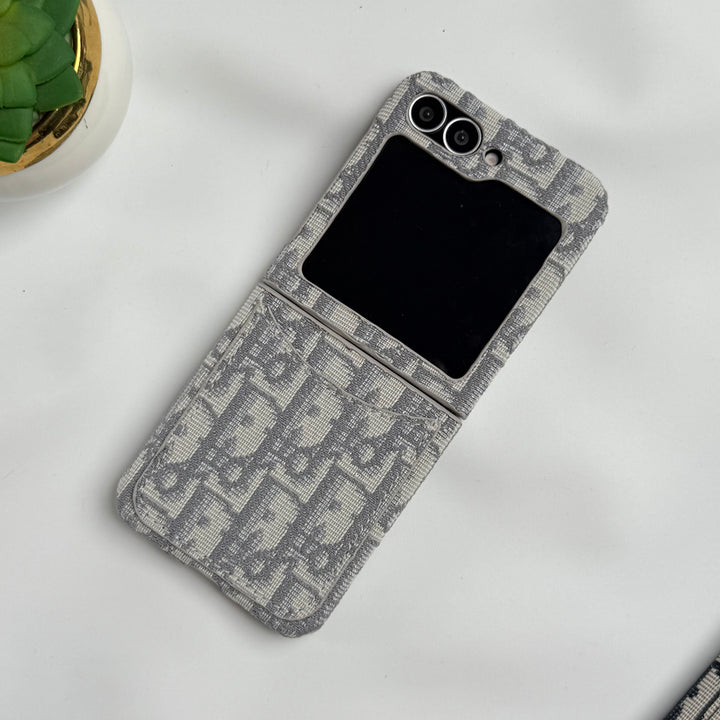 Samsung Galaxy Z Flip 6 luxury Brand CD Card Holder Case Cover
