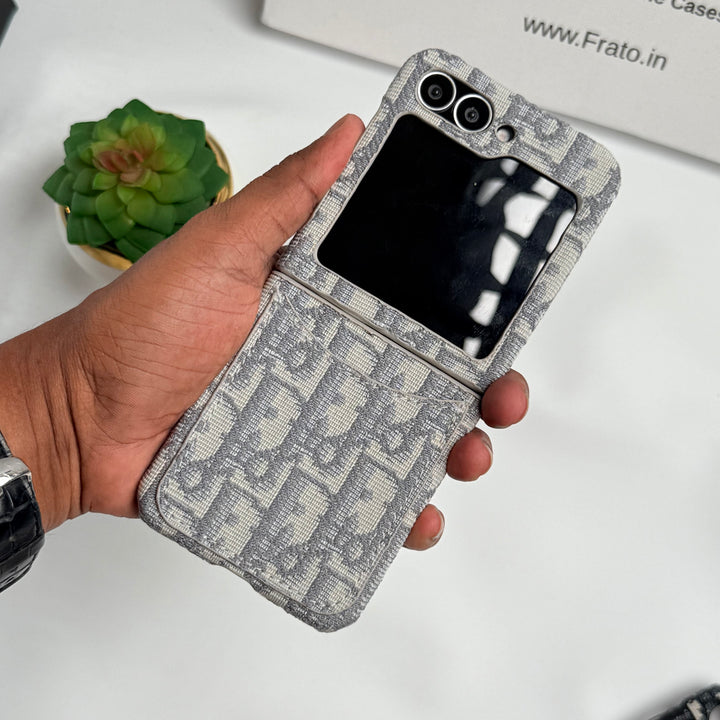 Samsung Galaxy Z Flip 6 luxury Brand CD Card Holder Case Cover