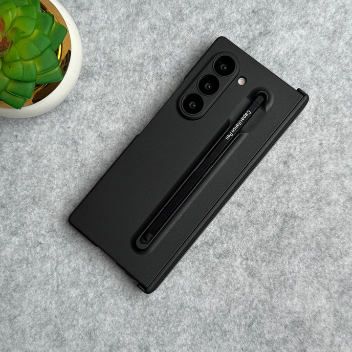 Samsung Galaxy Z Fold 6 Metal S-Pen front Glass Protection Hinge Case Folding Cover