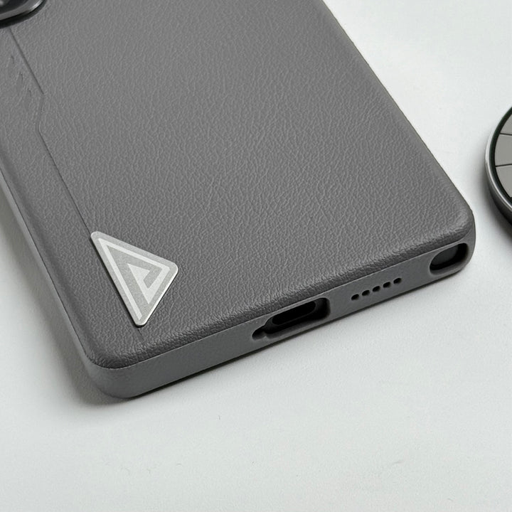 Samsung Galaxy S24 Ultra Leather Texture MagSafe PVC NUIU Case With Metal Camera Bump