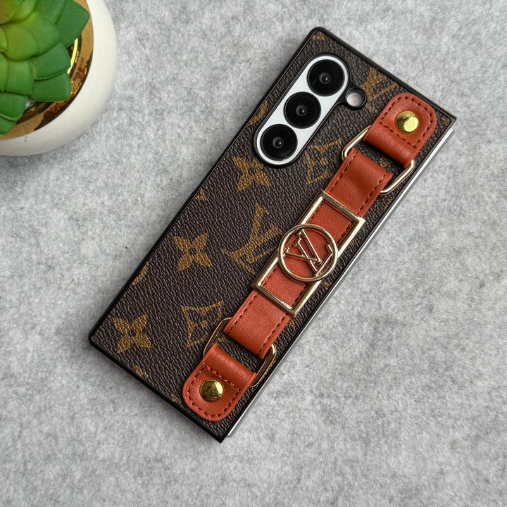 Samsung Galaxy Z Fold 6 Luxury Brand Strap Holder Case