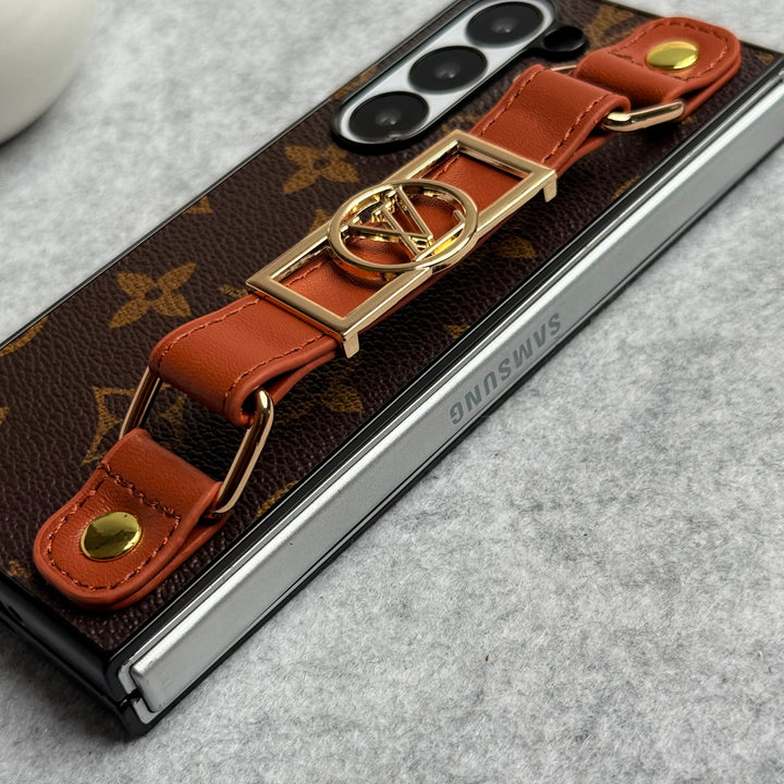 Samsung Galaxy Z Fold 6 Luxury Brand Strap Holder Case