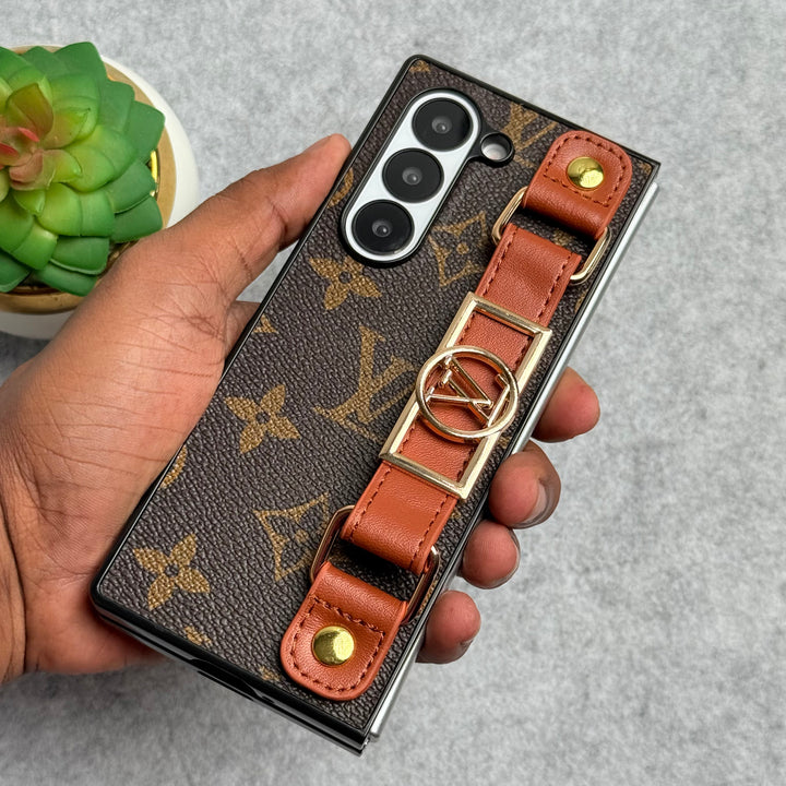 Samsung Galaxy Z Fold 6 Luxury Brand Strap Holder Case