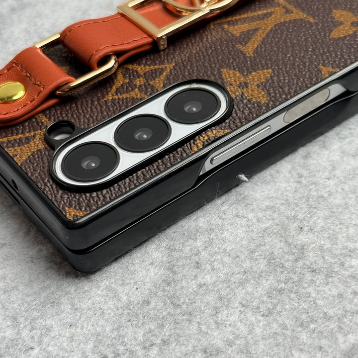 Samsung Galaxy Z Fold 6 Luxury Brand Strap Holder Case