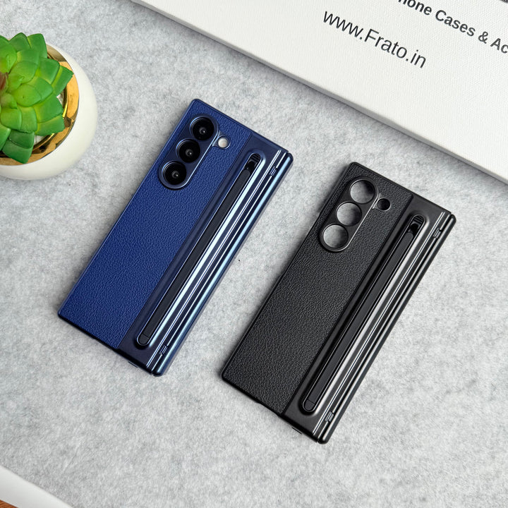 Samsung Galaxy Z Fold 6 Chrome Plating front Glass Protection Hinge Case Folding Cover