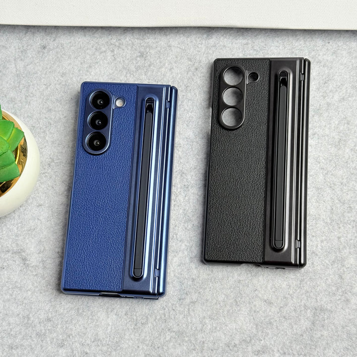 Samsung Galaxy Z Fold 6 Chrome Plating front Glass Protection Hinge Case Folding Cover