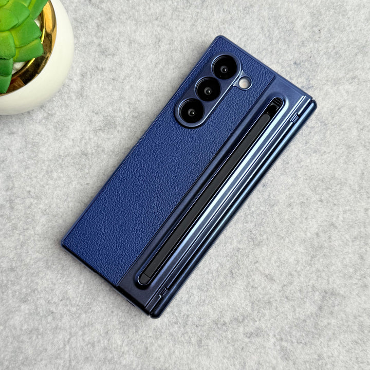 Samsung Galaxy Z Fold 6 Chrome Plating front Glass Protection Hinge Case Folding Cover