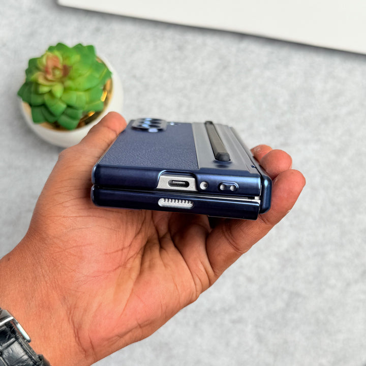 Samsung Galaxy Z Fold 6 Chrome Plating front Glass Protection Hinge Case Folding Cover