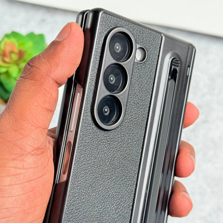 Samsung Galaxy Z Fold 6 Chrome Plating front Glass Protection Hinge Case Folding Cover