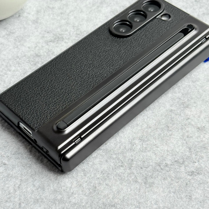 Samsung Galaxy Z Fold 6 Chrome Plating front Glass Protection Hinge Case Folding Cover