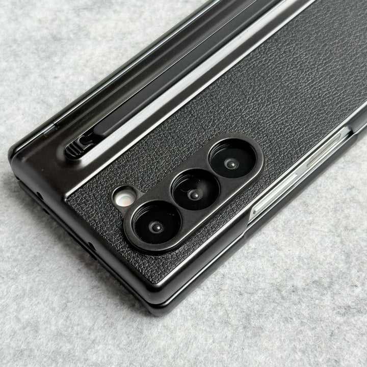 Samsung Galaxy Z Fold 6 Chrome Plating front Glass Protection Hinge Case Folding Cover