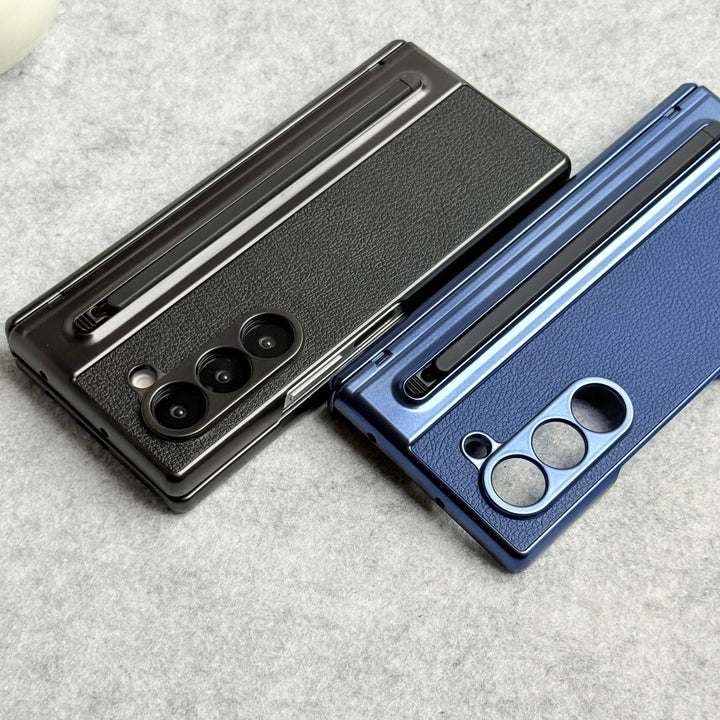 Samsung Galaxy Z Fold 6 Chrome Plating front Glass Protection Hinge Case Folding Cover
