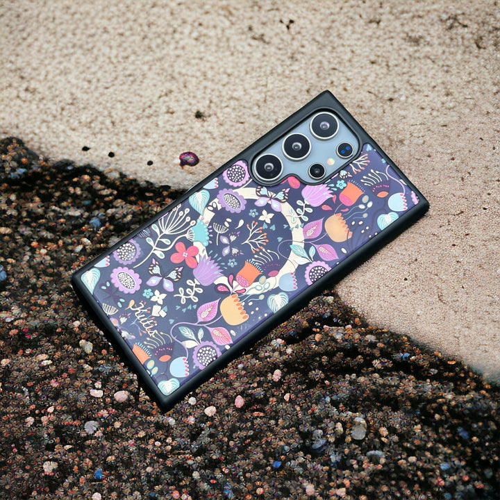 Samsung Galaxy S24 Ultra Luxury Acrylic Blossom Flower Printed Case Cover