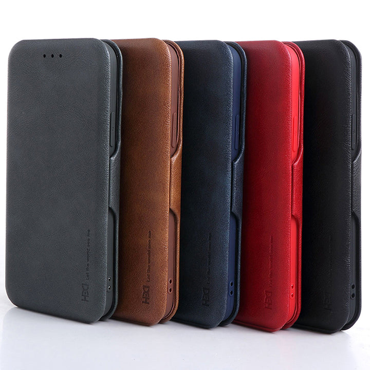 Shell Style Leather Samsung S-Series flip Cover With Card Holder