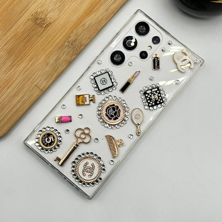 Samsung Galaxy S25 Ultra CC Make Up Diamond TPU Transparent Case Cover