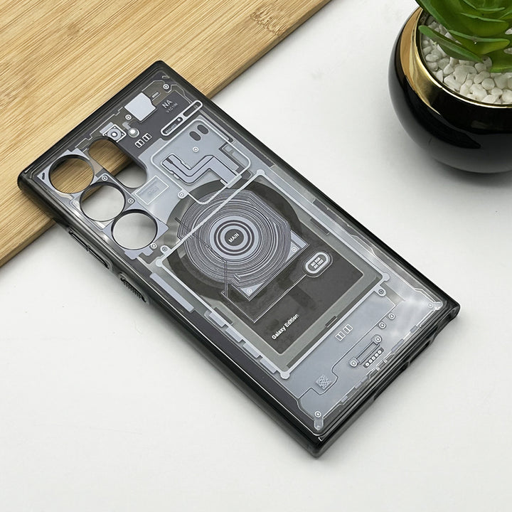 Samsung Galaxy S24 Ultra Circuit Board Design Magsafe Cover (Black)