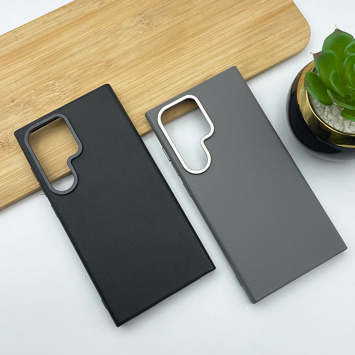 Samsung Galaxy S24 Ultra PU Leather Case Cover With Camera Bumper