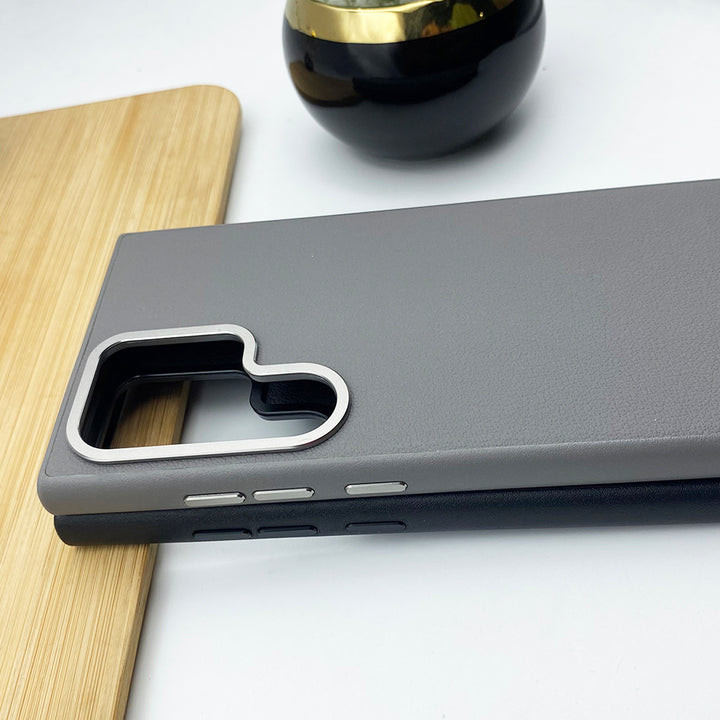 Samsung Galaxy S24 Ultra PU Leather Case Cover With Camera Bumper