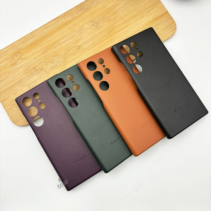 Samsung Galaxy S23 Ultra Matte PU Leather Case Cover