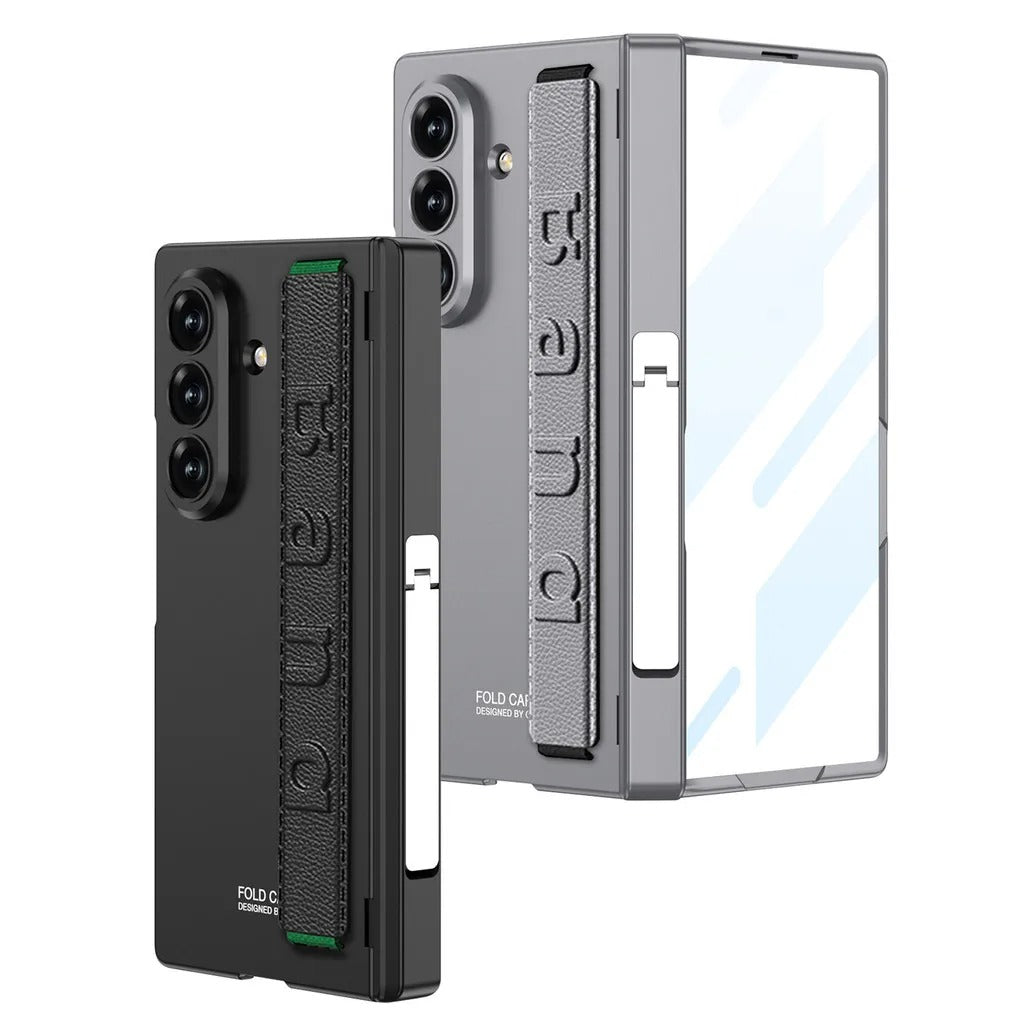 Samsung Galaxy Z Fold 7 Band Case | Slim Protective Hinge Cover with Hand Strap | Premium Kickstand Case