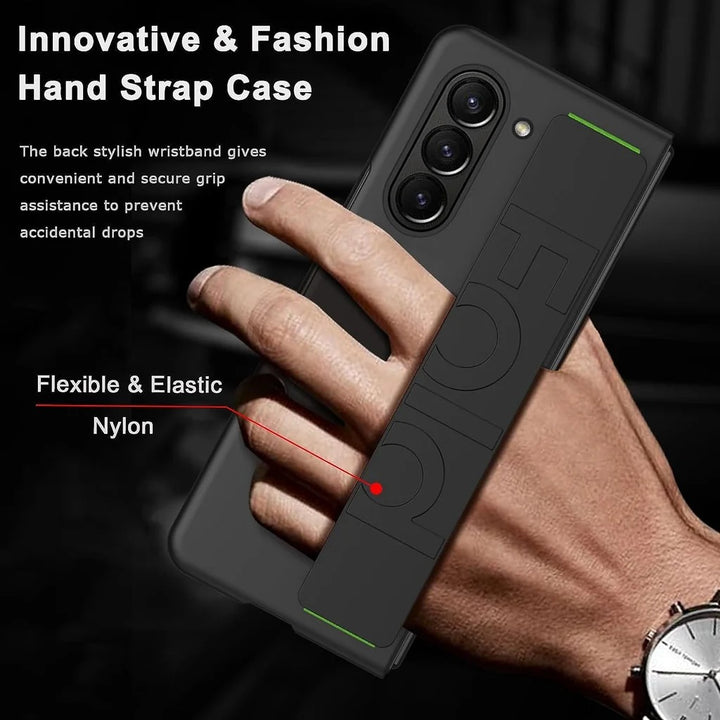 Samsung Galaxy Z Fold 6 Silk Hard Shell Strap Holder Case