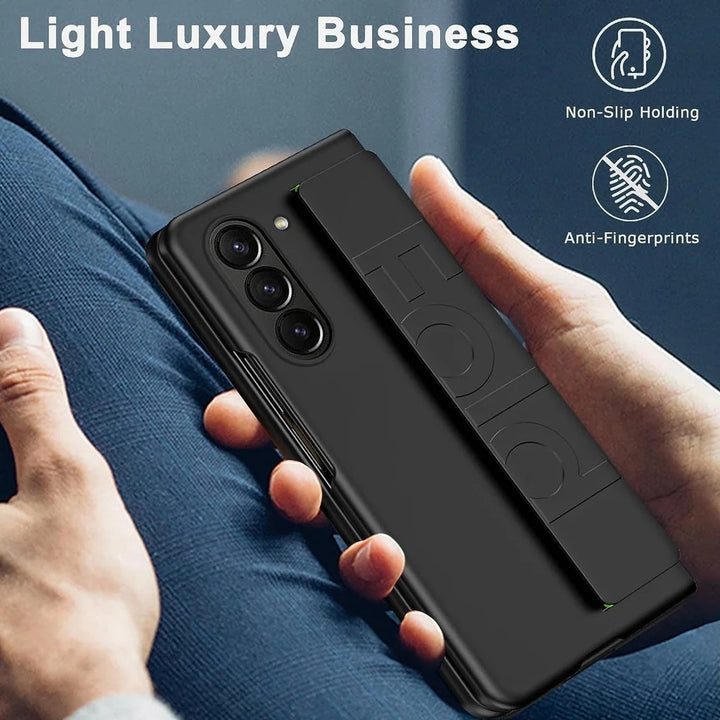 Samsung Galaxy Z Fold 6 Silk Hard Shell Strap Holder Case