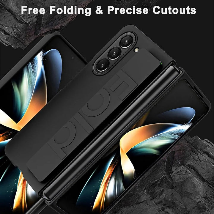 Samsung Galaxy Z Fold 6 Silk Hard Shell Strap Holder Case