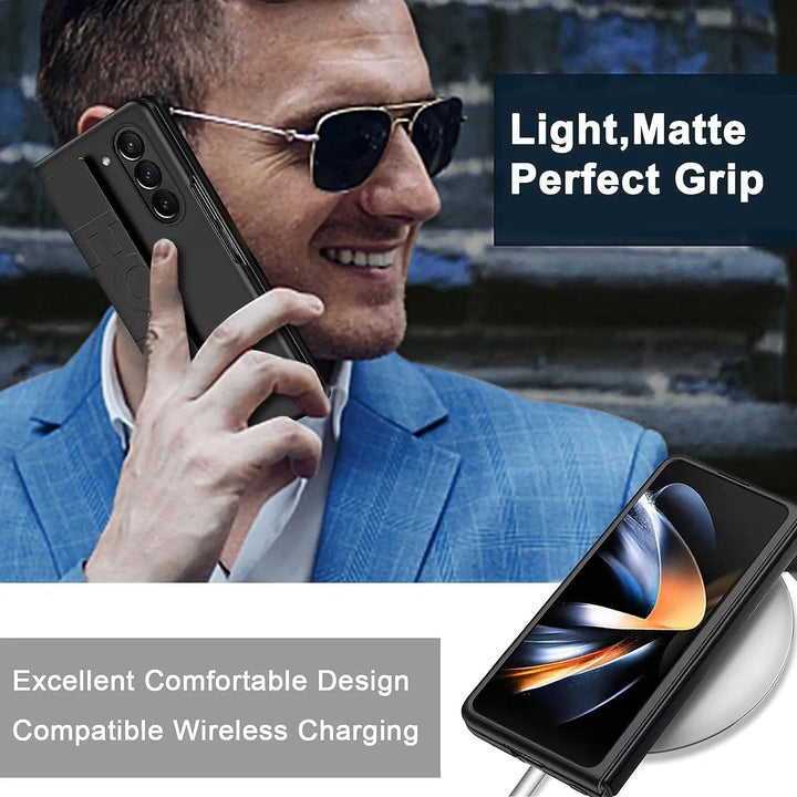 Samsung Galaxy Z Fold 6 Silk Hard Shell Strap Holder Case