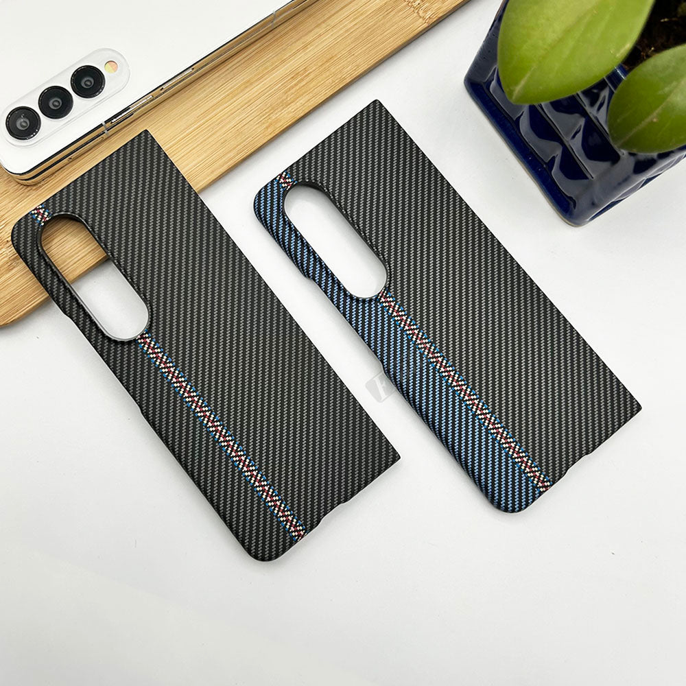 Samsung Galaxy Z Fold 4 Premium Carbon Fiber Texture PC Hard Case Cover