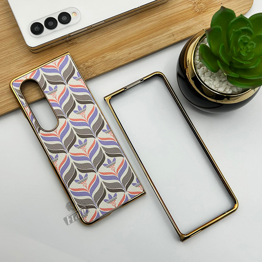 Samsung Galaxy Z Fold 4 Chrome Plated Branded Design Case Cover