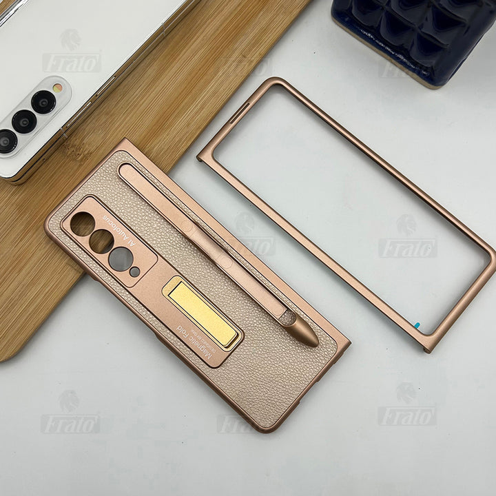 Samsung Galaxy Z Fold 4 Case with S-Pen Leather Pocket
