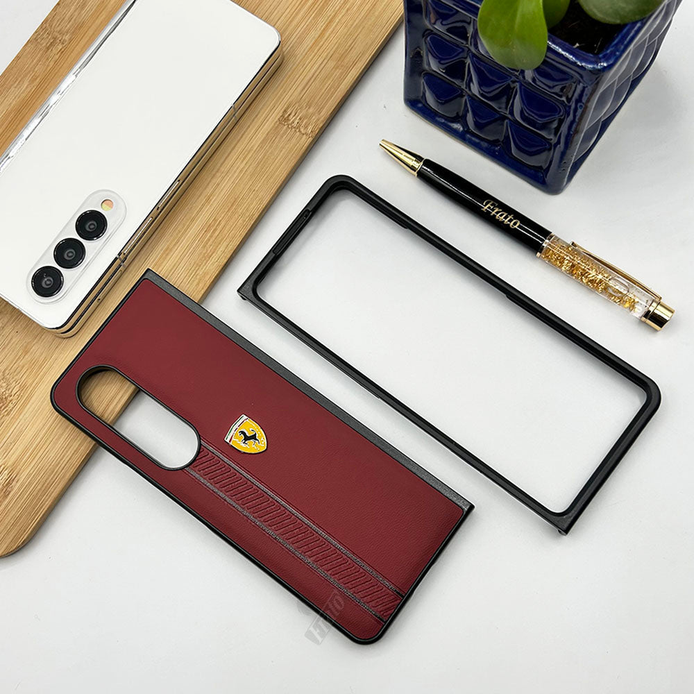 Samsung Galaxy Z Fold 4 Stylish Ferrari Stripe Case Cover