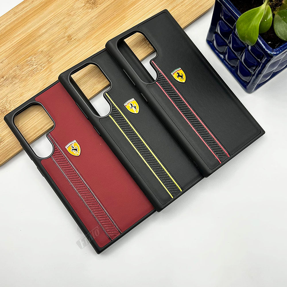 Samsung Galaxy S23 Ultra Stylish Ferrari Stripe Case Cover