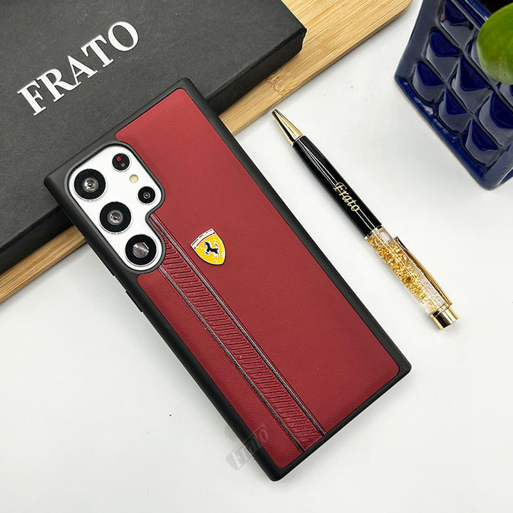 Samsung Galaxy S23 Ultra Stylish Ferrari Stripe Case Cover