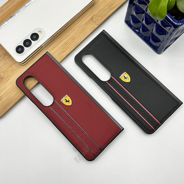 Samsung Galaxy Z Fold 4 Stylish Ferrari Stripe Case Cover